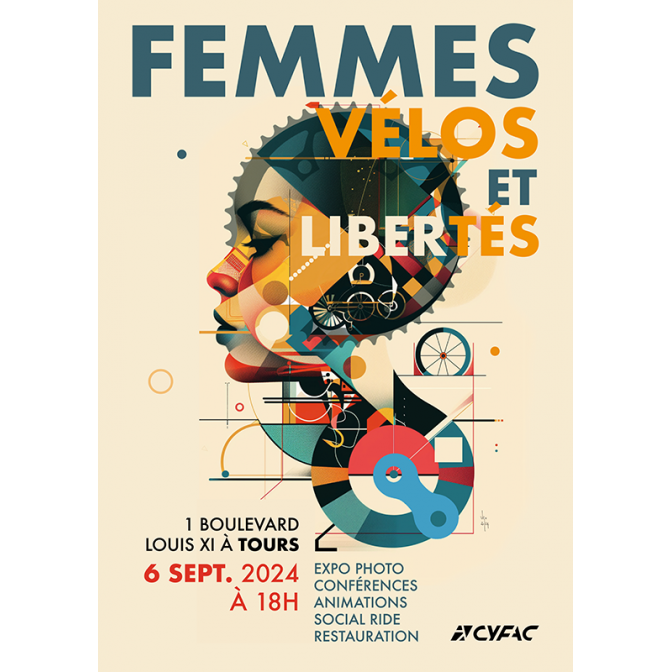 AFFICHE FEMMES, VÉLOS ET LIBERTÉS A1